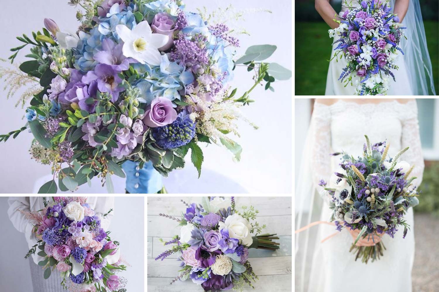 Фиолетовый букет невесты фото