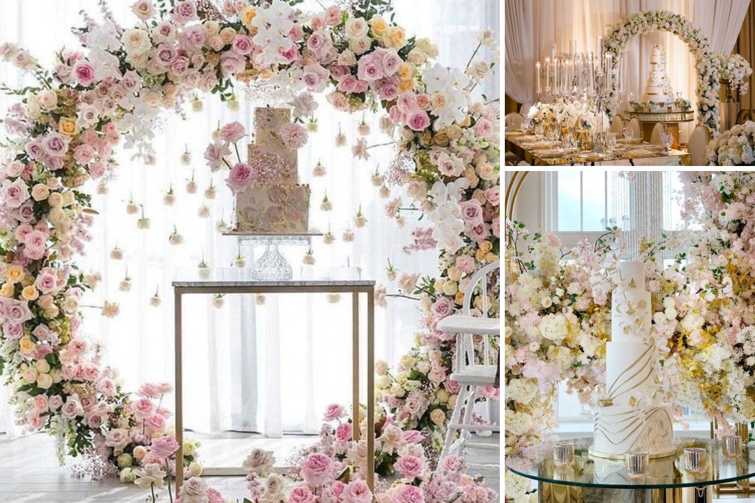 Арка для торта из цветов фото