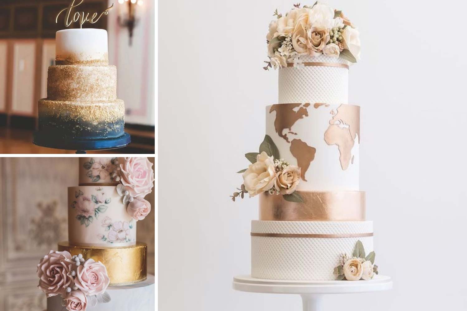 Выпечка с золотым декором, с блестками фото