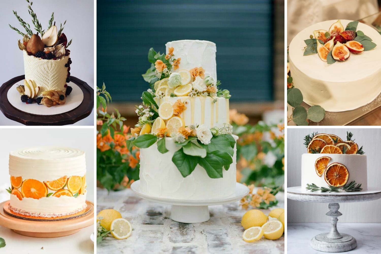 Декор выпечки фруктами: цитрусовые, груша, инжир фото