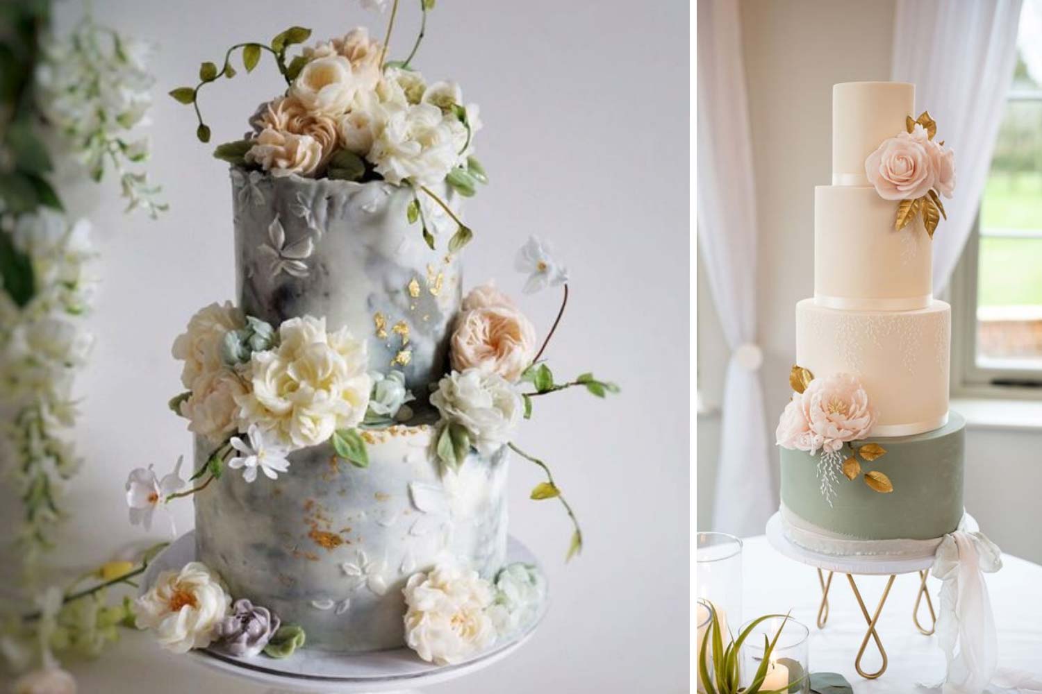 Сахарные цветы для декора свадебной выпечки фото