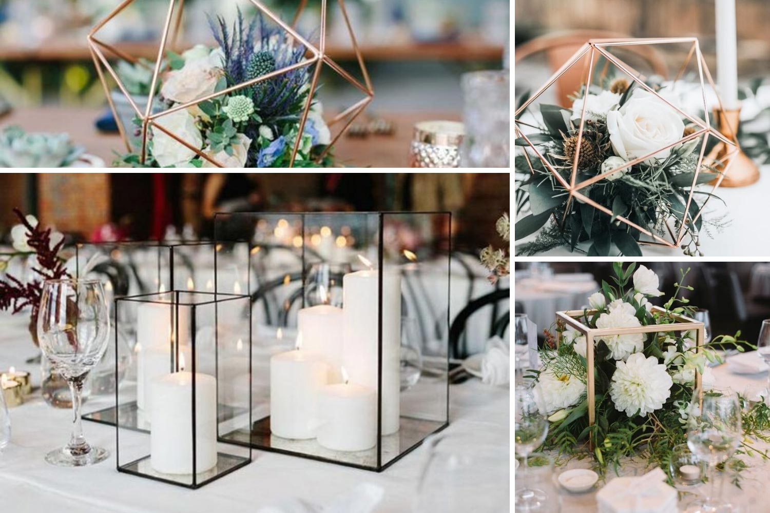 Композиции на столы: флорариума с цветами, свечами фото