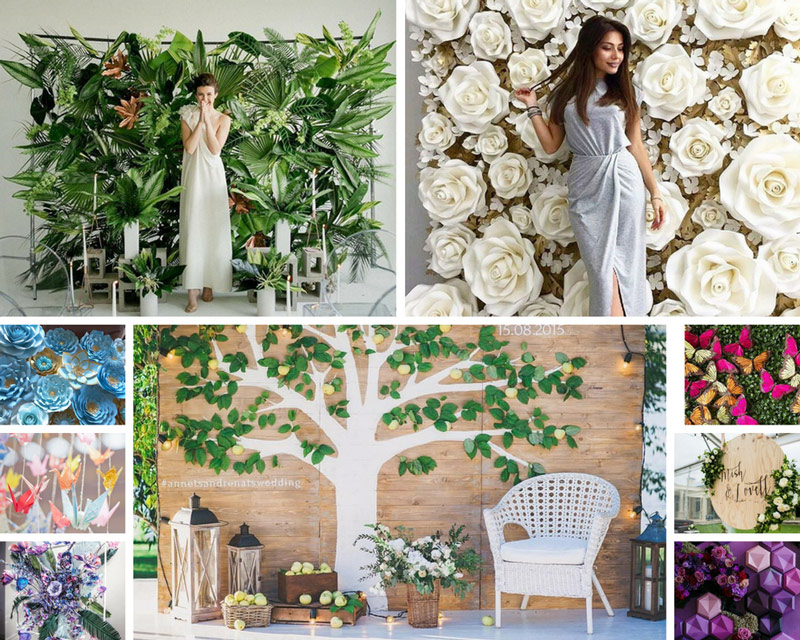 фотозона с декором фото