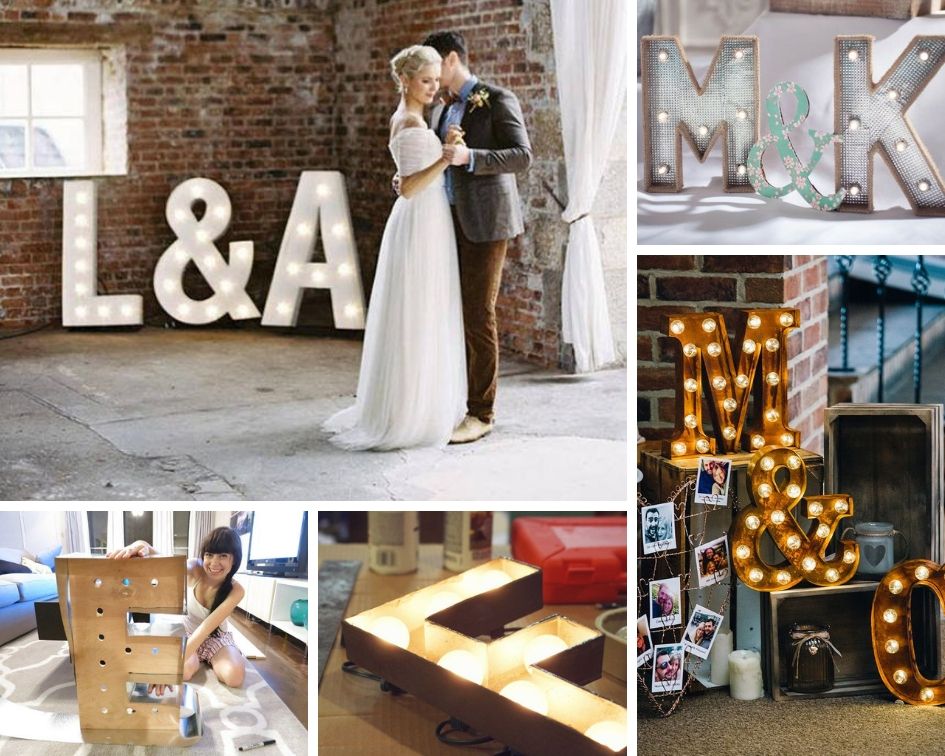 Как сделать объёмные буквы из картона для свадебной фотосессии