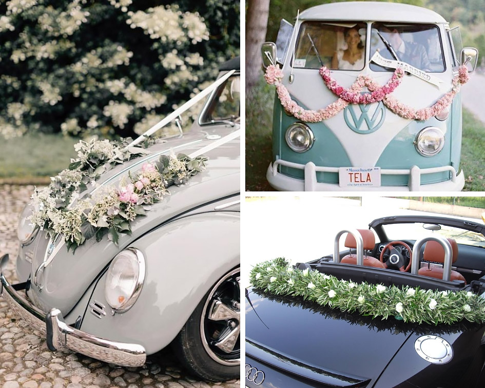 Свадебные украшения на машину своими руками: мастер-классы с фото