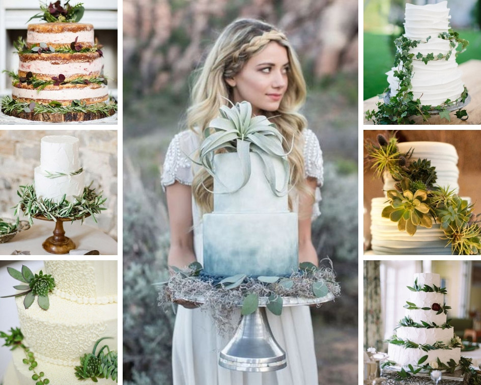 украшение свадебного торта листьями