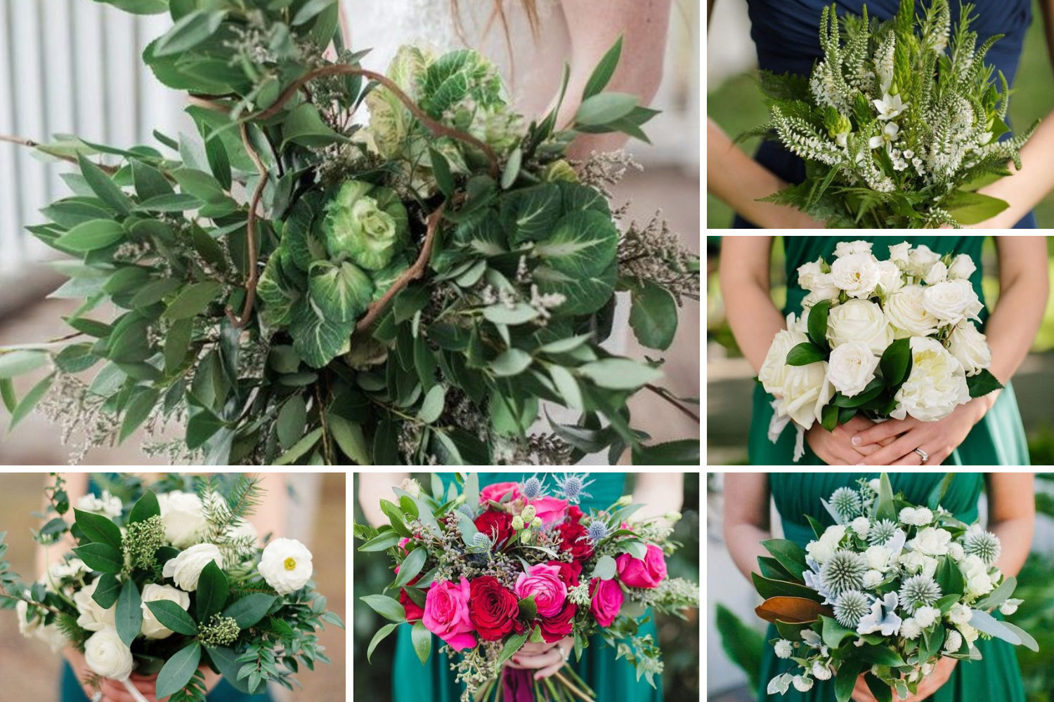 Зеленый букет невесты