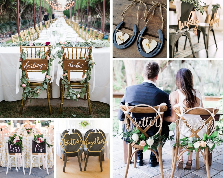 Украшение стульев на свадьбе