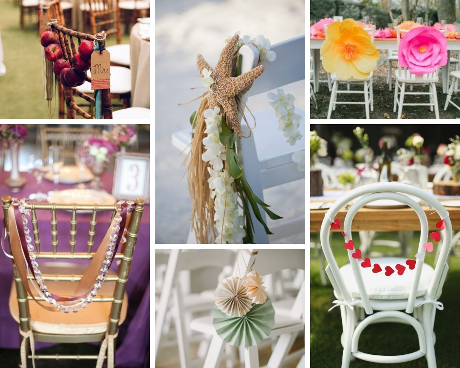 10 способов украсить стулья на свадьбу